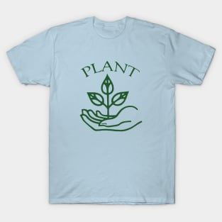 Plant Peace - Vintage Anti-War Political Button T-Shirt